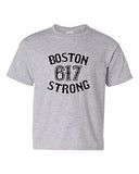 Boston 617 Strong Novelty Youth Kids T-Shirt Tee