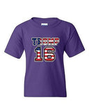 Donald Trump 16 2016 President Election Campaign Vote DT Youth Kids T-Shirt Tee