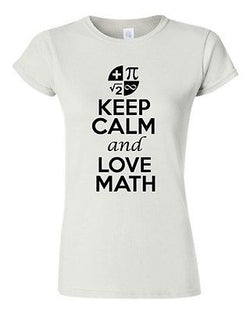 New Junior Keep Calm and Love Math Novelty Mathematics Lover T-Shirt Tee