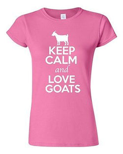 Junior Keep Calm And Love Goats Billy Goat Kid Animal Lover Humor T-Shirt Tee
