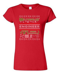 Junior Engineer Math Mathematics Ugly Christmas Funny Humor DT T-Shirt Tee
