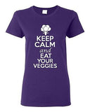 Ladies Keep Calm And Eat Your Veggies Vegetarian Vegetables Food T-Shirt Tee