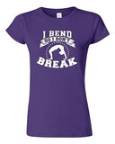 Junior I Bend So I Don't Break Yoga Hatha Dance Exercise Funny DT T-Shirt Tee