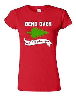 Junior Bend Over I'll Show You Vacation TV Ugly Christmas Funny DT T-Shirt Tee