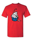 Too Cute To Eat Cupcake Cherry Sweet Food Dessert Novelty Adult DT T-Shirt Tee