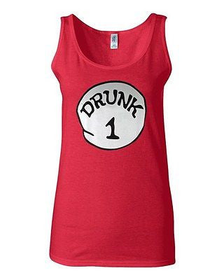 Junior Drunk 1 Beer Lover Funny Humor Graphic Novelty 100% Cotton Tank Top