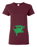 Ladies Hoping For A Dinosaur Jurassic Fossil Dino Baby Funny DT T-Shirt Tee
