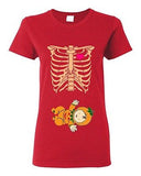 Ladies Skeleton Baby Pumpkin Lantern Horror Heart Halloween Funny DT T-Shirt Tee