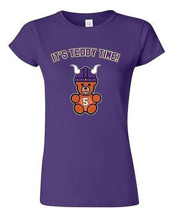 Junior It's Teddy Time Minnesota Football Sports Fan Purple DT T-Shirt Tee