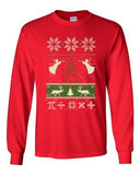 Long Sleeve Adult T-Shirt Math Mathematics Angels Deer Ugly Christmas Funny DT