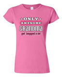 Junior Only Awesome Grandma Get Hugged A Lot Grandmother Gift Funny T-Shirt Tee