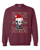 Abraham Lincoln President USA Ugly Christmas Season Funny DT Crewneck Sweatshirt