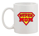 Super Mom Superhero Superpower Mother Gift Funny DT Ceramic White Coffee Mug