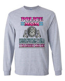 Long Sleeve Adult T-Shirt Police Mom Some People Wait A Hero I Raised Mine DT