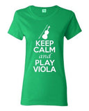 City Shirts Ladies Keep Calm And Play Viola String Music Lover DT T-Shirt Tee