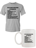 Top 10 Rules For Dating My Daughter Funny White Mug and Adult T-Shirt Tee Bundle