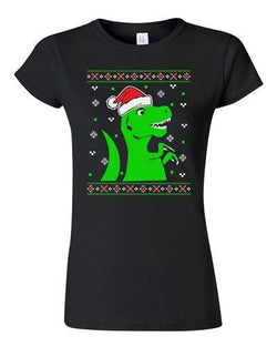 Junior T-Rex Jurassic Christmas Dino Dinosaur Ugly Xmas Funny DT T-Shirt Tee