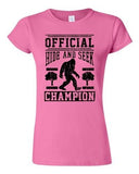 Junior Official Hide And Seek Champion Champ Big Foot Yeti Funny T-Shirt Tee