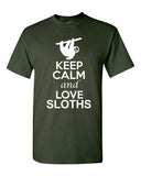 City Shirts Keep Calm And Love Sloth Animal Lovers Funny DT Adult T-Shirts Tee