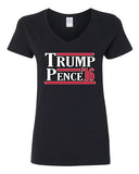 V-Neck Ladies Trump Pence 2016 Vote Support Election America USA T-Shirt Tee