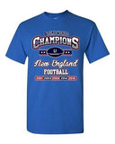 New World Champion 5-Time New England Football Sports DT Adult T-Shirt Tee