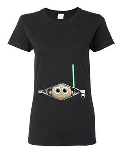 Ladies Baby Lightsabers Sword Weapons Movie TV Funny Parody DT T-Shirt Tee