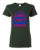 Ladies Just Another Wine Drinker with a Camping Problem Funny DT T-Shirt Tee