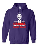 President Barack Obama Made America Great Again USA DT Sweatshirt Hoodie