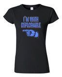 Junior I'm With Deplorable Trump President 2016 Campaign Politics DT T-Shirt Tee