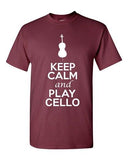 City Shirts Keep Calm And Play Cello String Music Lovers DT Adult T-Shirts Tee