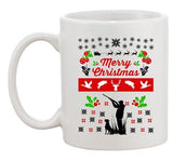 Merry Christmas Hunting Dog Animals Hunt Ugly Xmas Holiday DT Coffee 11 Oz Mug