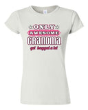 Junior Only Awesome Grandma Get Hugged A Lot Grandmother Gift Funny T-Shirt Tee