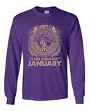 Long Sleeve Adult T-Shirt Capricorn All Men Are Created Best Born In January DT