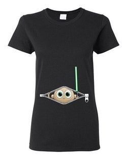Ladies Baby Lightsabers Sword Weapons Movie TV Funny Parody DT T-Shirt Tee