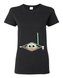 Ladies Baby Lightsabers Sword Weapons Movie TV Funny Parody DT T-Shirt Tee