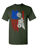 American Flag USA Motorcycle Motor Eagle Patriotic DT Adult T-Shirt Tee