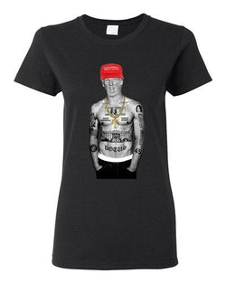 Ladies Trump Make America Great Again President USA Thug Gangster DT T-Shirt Tee