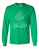 Long Sleeve Adult T-Shirt #1 One Dad Daddy Father's Day TV Comedy Funny Novelty