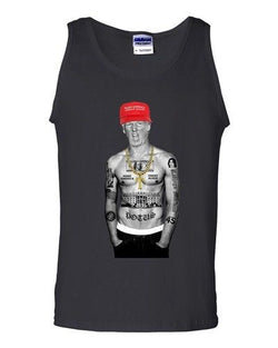 Trump Make America Great Again President USA Thug Gangster DT Adult Tank Top