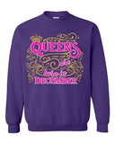 Queens Are Born In December Crown Birthday Funny DT Crewneck Sweatshirt