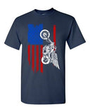 American Flag USA Motorcycle Motor Eagle Patriotic DT Adult T-Shirt Tee