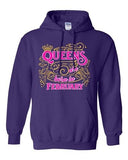 Queens Are Born In February Crown Birthday Funny DT Sweatshirt Hoodie