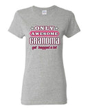 Ladies Only Awesome Grandma Get Hugged A Lot Grandmother Funny DT T-Shirt Tee