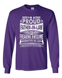 Long Sleeve Adult T-Shirt I'm A Proud Father-In-Law Of A Awesome Daughter DT