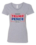 V-Neck Ladies Trump Pence 2016 Vote America Campaign Election (B) T-Shirt Tee