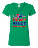 V-Neck Ladies TP Trump Pence 2016 Vote President USA Election (A) T-Shirt Tee