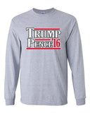 Long Sleeve Adult T-Shirt Trump Pence 2016 Vote Support Election America USA DT