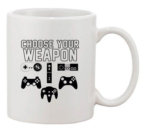 Choose Your Weapon Gaming Console Controller Gamer Funny DT White Coffee Mug