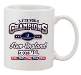 New World Champion 5-Time New England Football Sports DT Coffee 11 Oz Mug