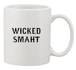 Wicked Smaht Nerd Geek Genius Cool Funny Humor Ceramic White Coffee Mug